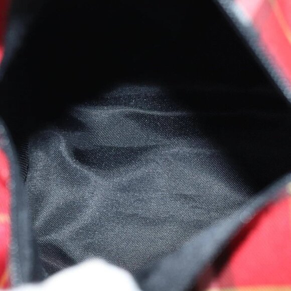 BURBERRY Nova Check Hand Pouch Nylon Red Auth yk12413 - Picture 11 of 16